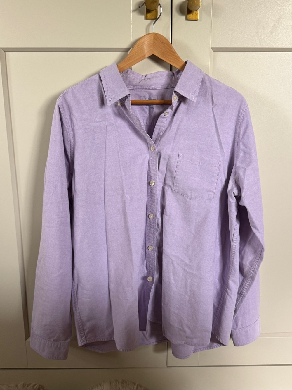 L.L. Bean Lavender Long-Sleeve Button-Down Shirt